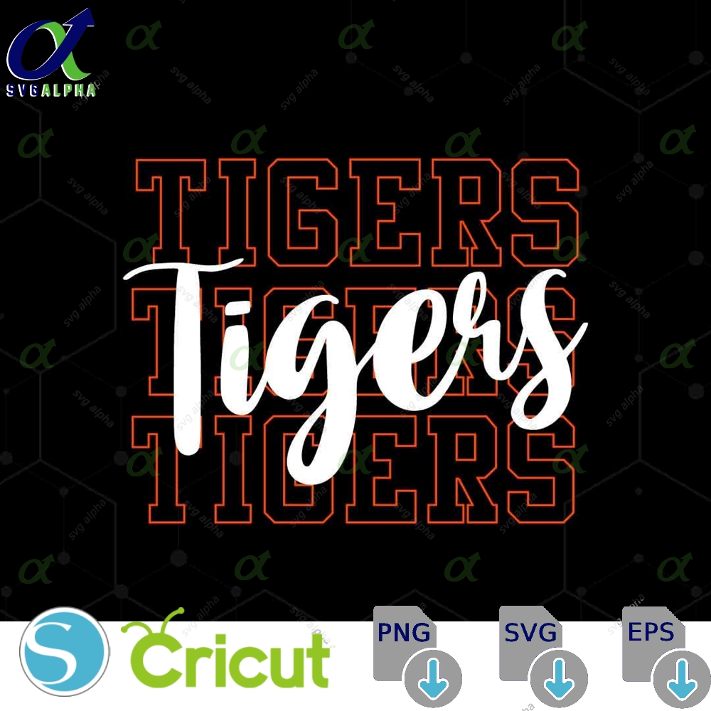 Tigers Football Svg Football Svg Sports Svg Football Shirt Sublimation Designs Png Dxf Jpg Eps
